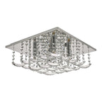Orella Stylish 5 Light Flush Ceiling Light In Polished Chrome Finish With Crystal Glass ORE5450