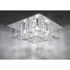 Orella Stylish 5 Light Flush Ceiling Light In Polished Chrome Finish With Crystal Glass ORE5450