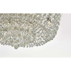 Eitan Stylish 9 Light Semi Flush Ceiling Light In Polished Chrome With Crystal Glass EIT5008