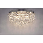 Eitan Stylish 9 Light Semi Flush Ceiling Light In Polished Chrome With Crystal Glass EIT5008