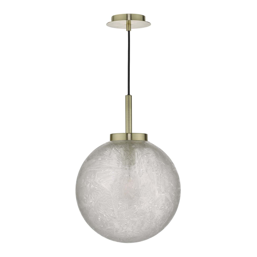 Avari Ceiling Pendant Light In Brass Finish With Glass Shade AVA0141