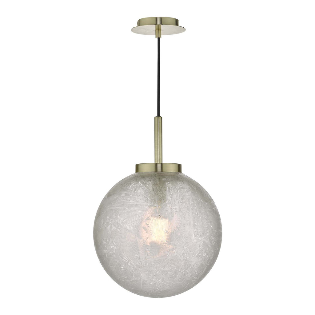 Avari Ceiling Pendant Light In Brass Finish With Glass Shade AVA0141