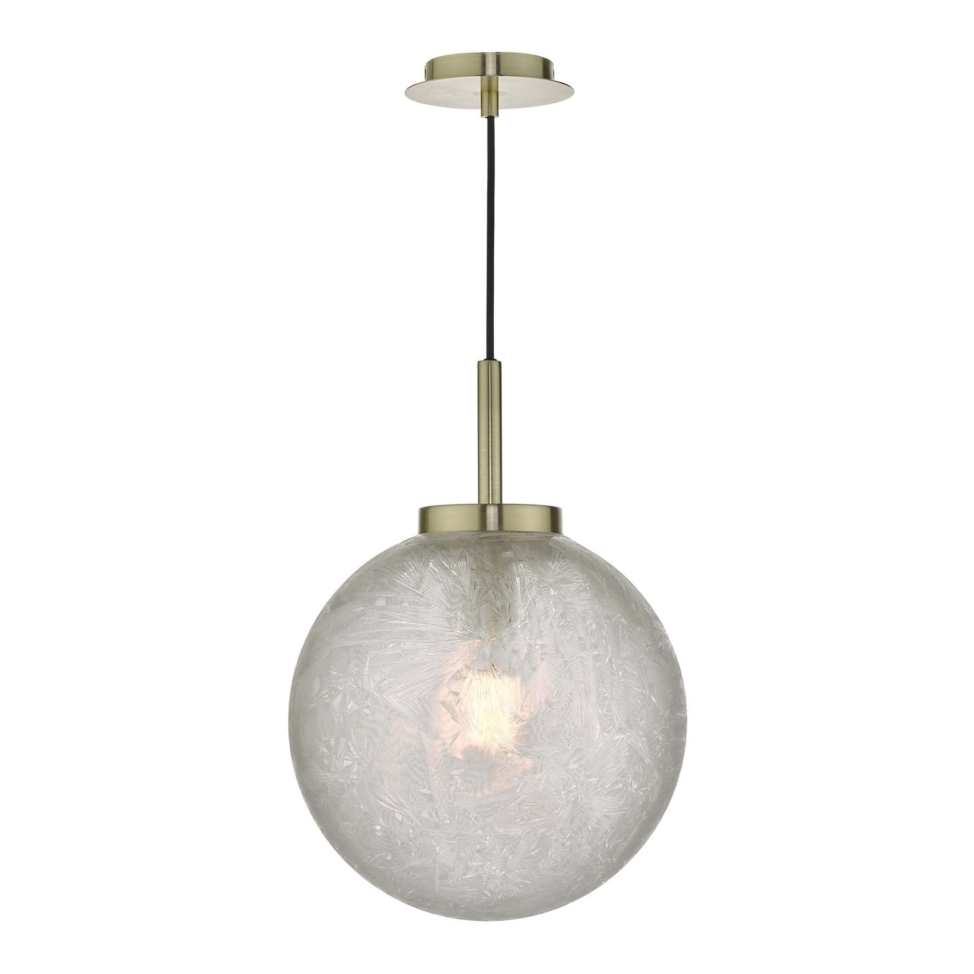Avari Ceiling Pendant Light In Brass Finish With Glass Shade AVA0141