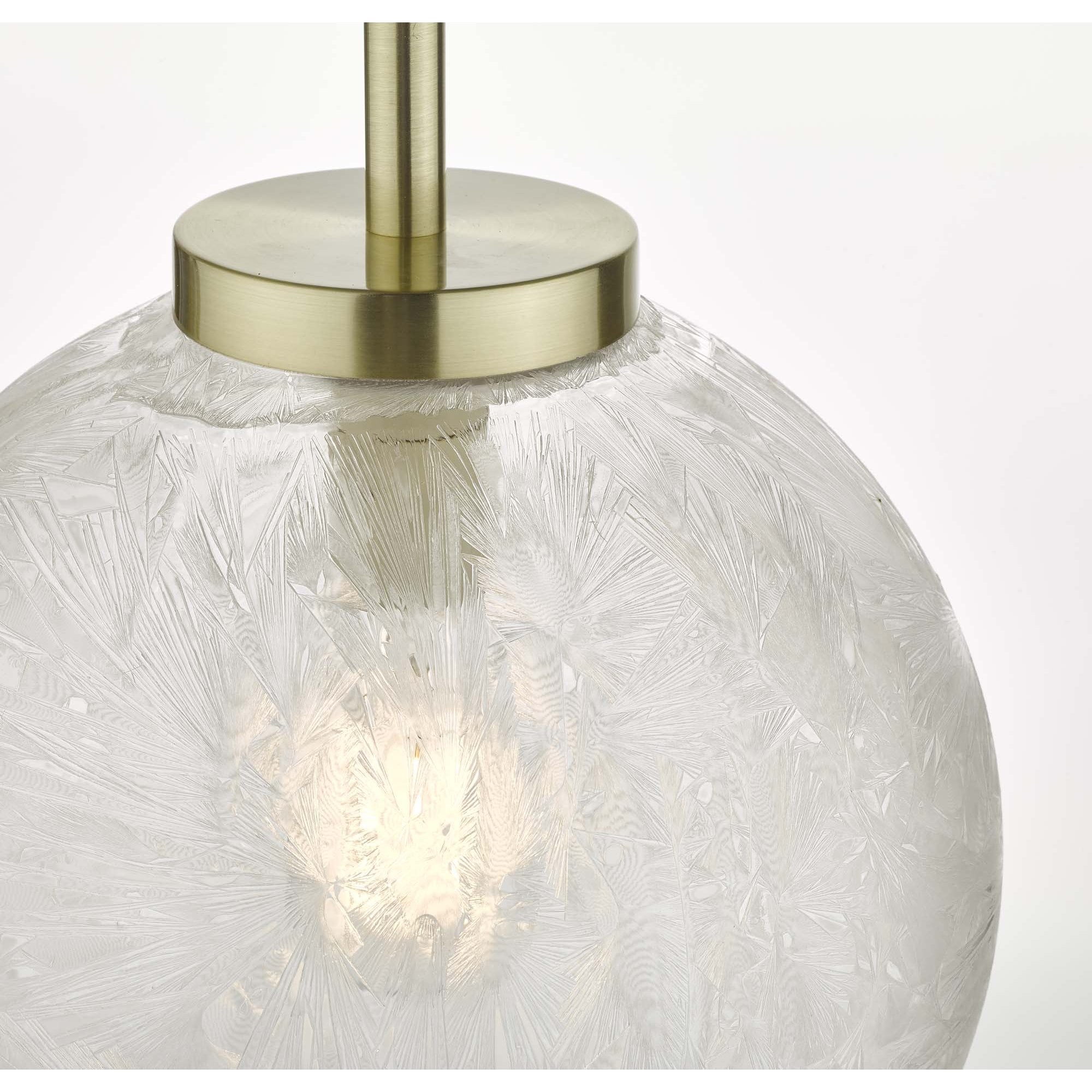 Avari Ceiling Pendant Light In Brass Finish With Glass Shade AVA0141