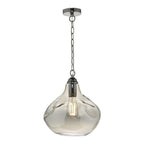 Esarosa Ceiling Pendant Light In Black Chrome Finish With Smoked Glass Shade ESA0110