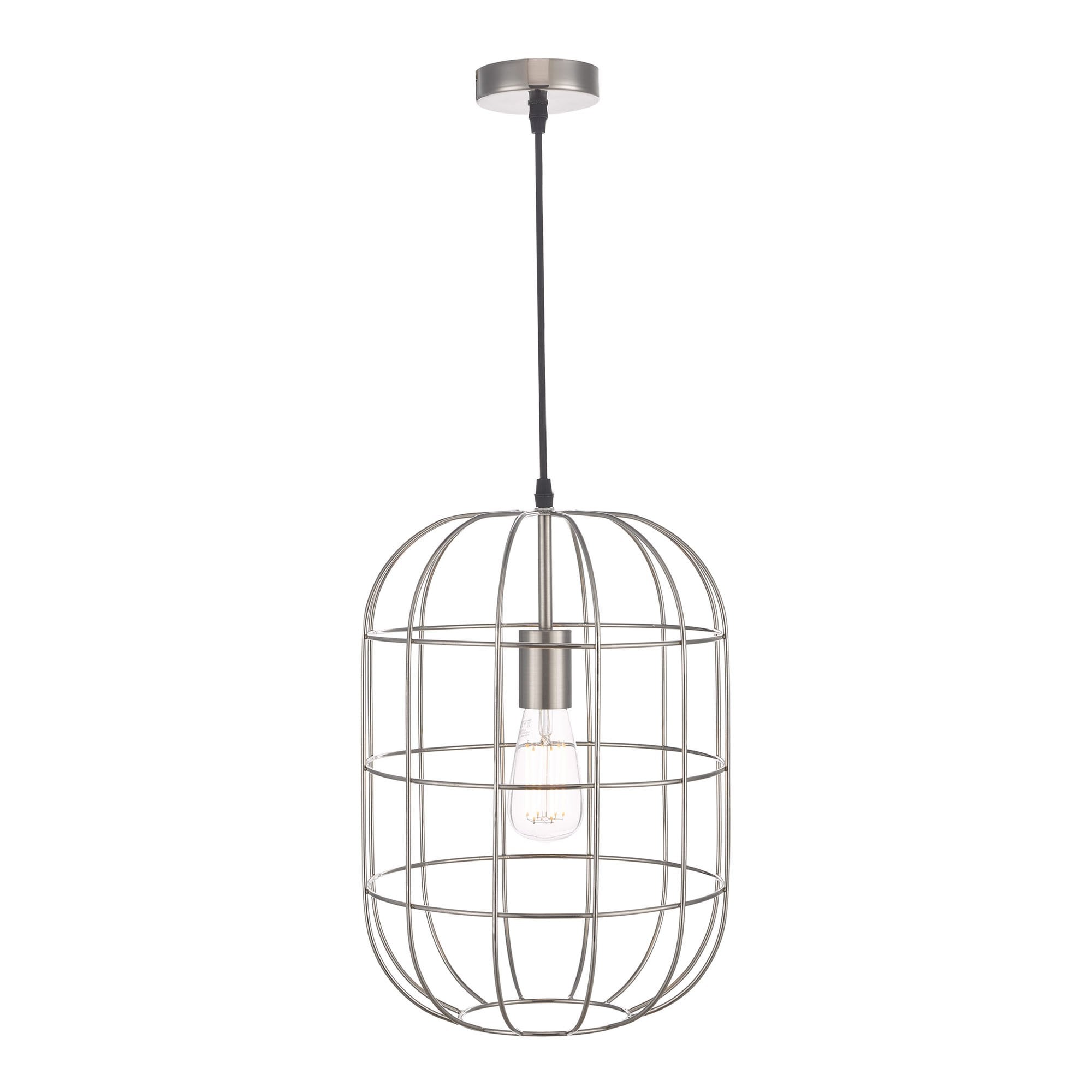 Eudora Ceiling Pendant Light In Satin Nickel Finish EUD0146