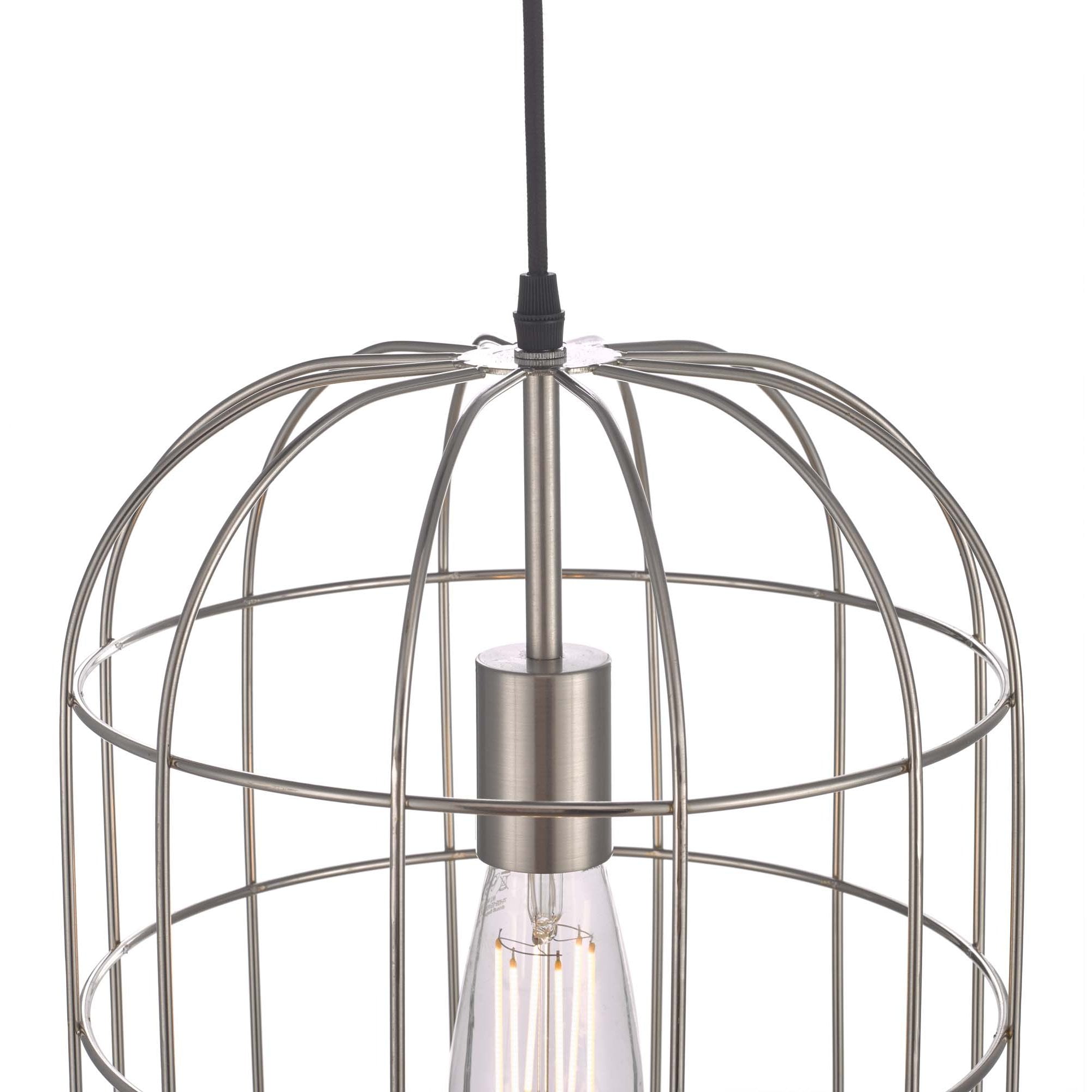 Eudora Ceiling Pendant Light In Satin Nickel Finish EUD0146