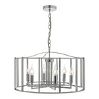 Myka Classic 6 Light Ceiling Lantern In Polished Chrome Finish MYK0650