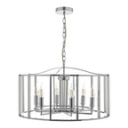 Myka Classic 6 Light Ceiling Lantern In Polished Chrome Finish MYK0650
