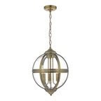 Vanessa Classic 3 Light Globe Ceiling Lantern In Antique Brass Finish VAN0375