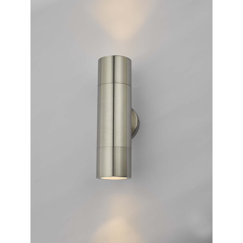 Ortega Outdoor Up And Down Wall Light In Aluminium Finish IP65 ORT3268