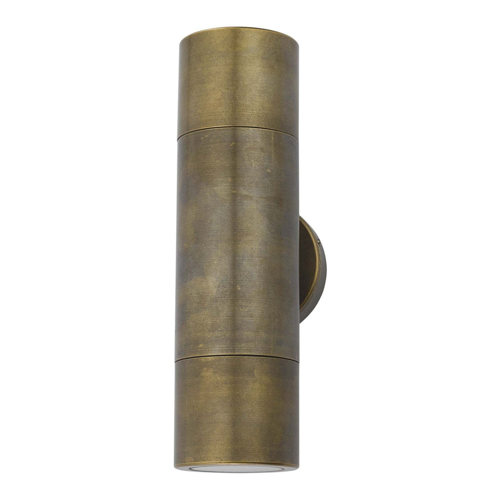 Ortega Outdoor Up And Down Wall Light In Brass Finish IP65 ORT3275