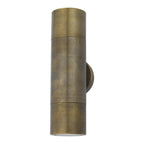 Ortega Outdoor Up And Down Wall Light In Brass Finish IP65 ORT3275