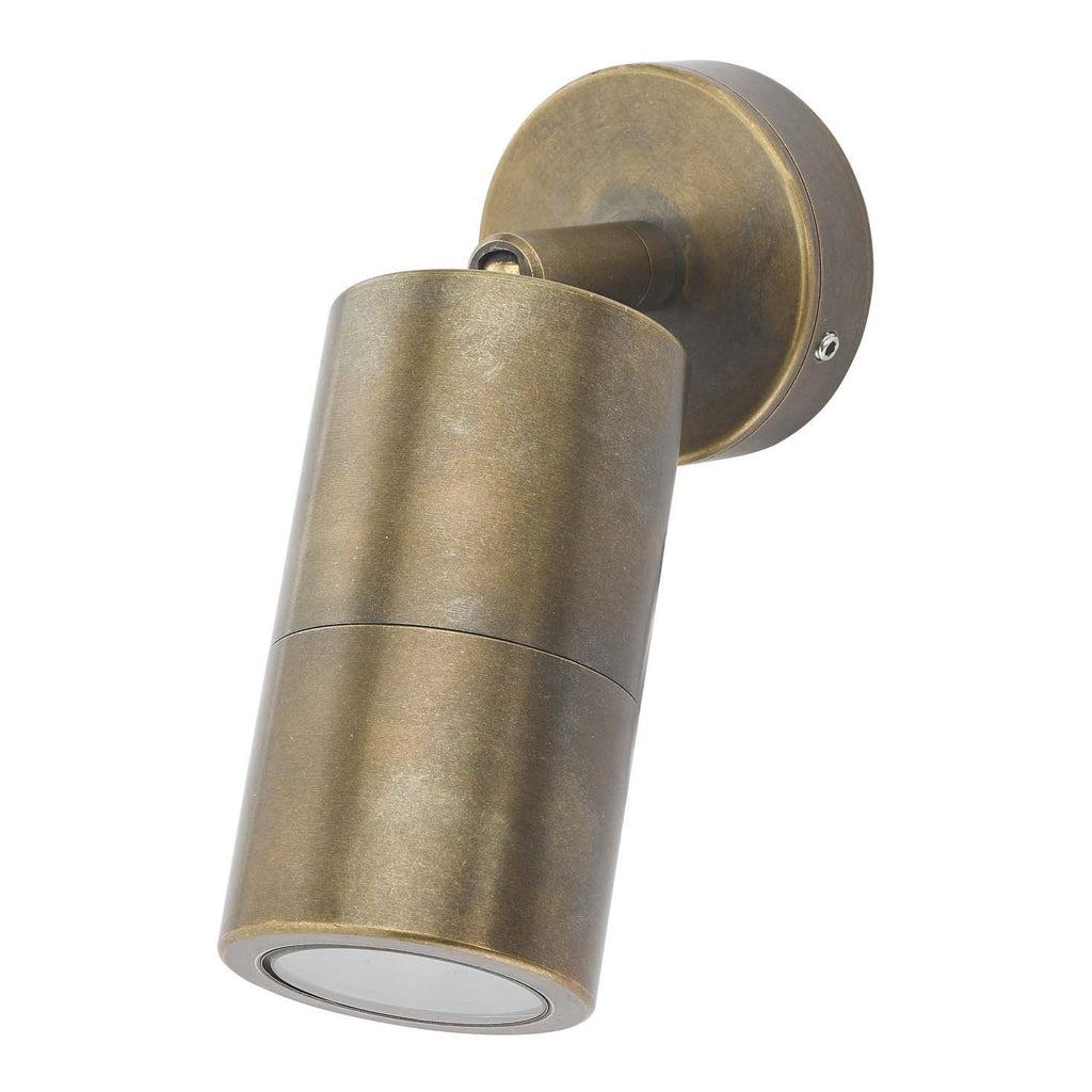 Ortega Single Outdoor Wall Light In Brass Finish IP65 ORT0775
