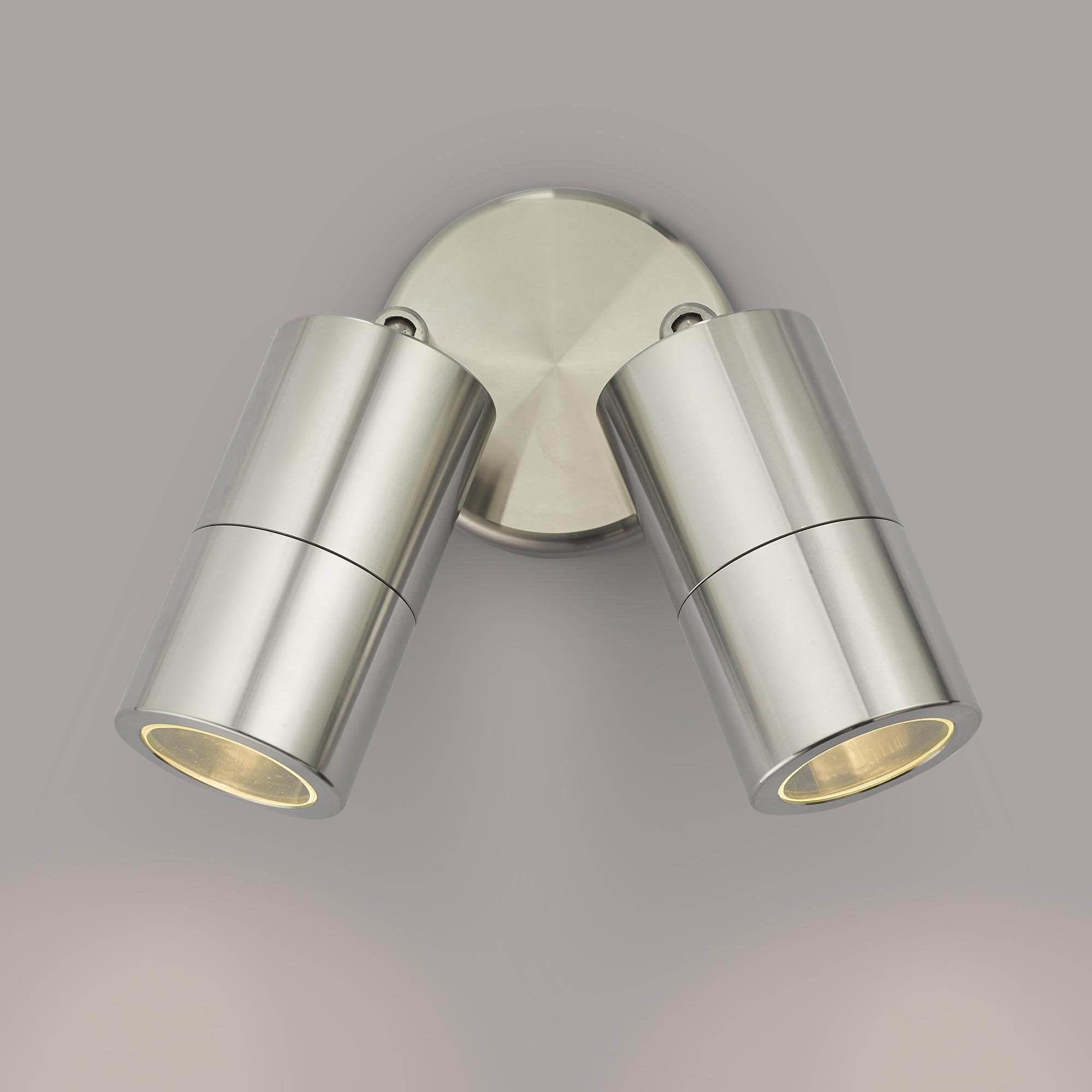 Ortega Twin Outdoor Wall Light In Aluminium Finish IP65 ORT0968