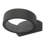 Reon Modern LED Round Outdoor Wall Light In Grey Finish IP65 REO3239