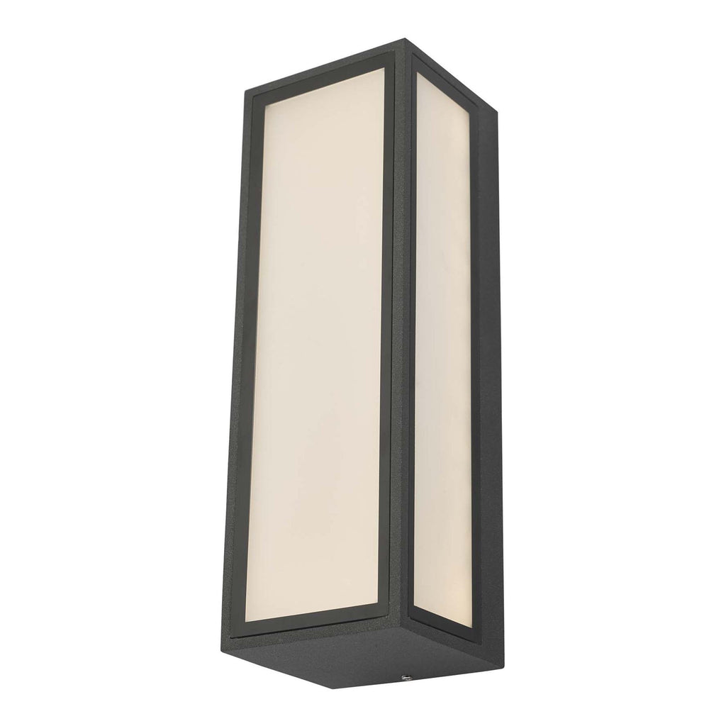 Arham Simple LED Outdoor Wall Light In Grey Finish With Frosted Panels IP65 ARH2139