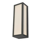 Arham Simple LED Outdoor Wall Light In Grey Finish With Frosted Panels IP65 ARH2139