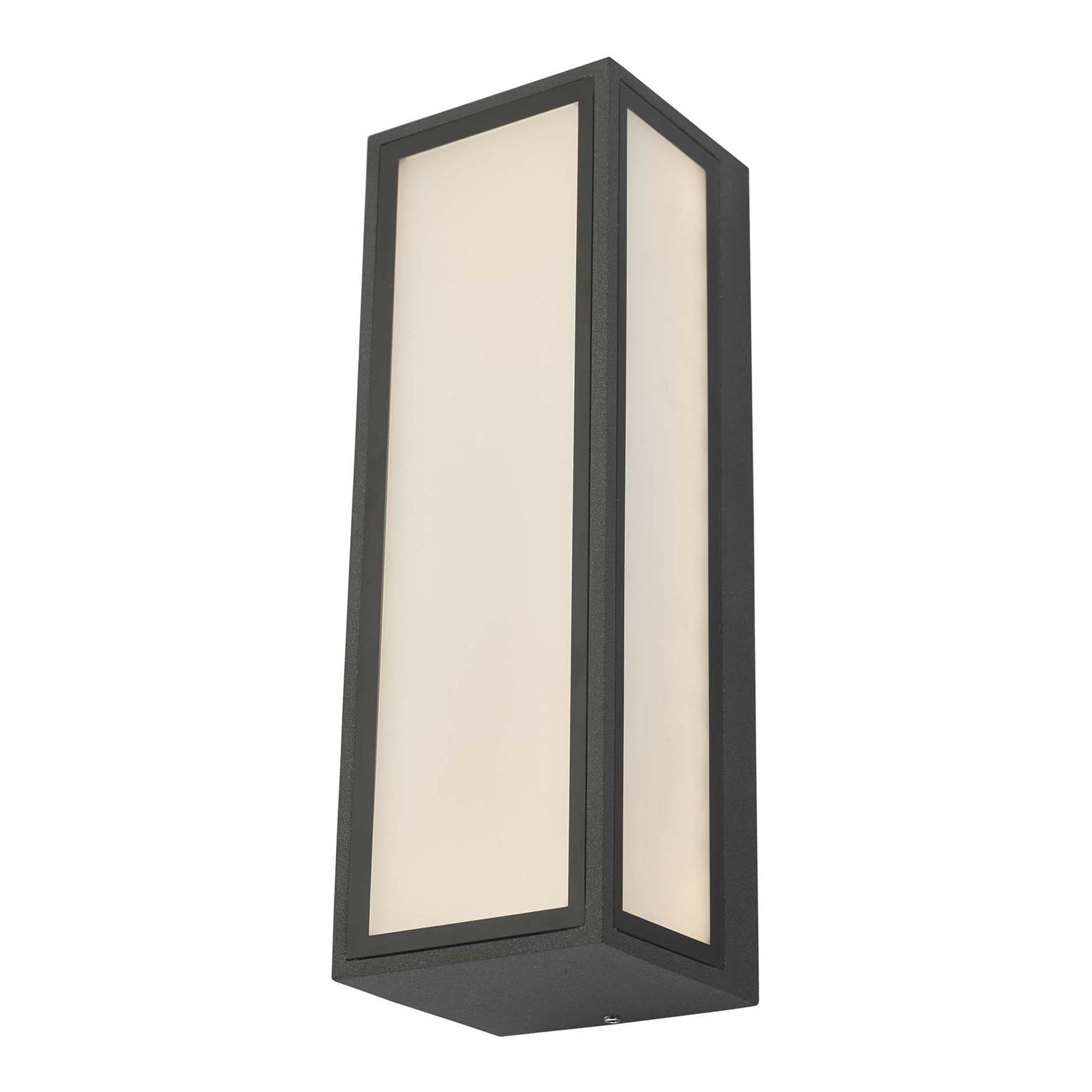 Arham Simple LED Outdoor Wall Light In Grey Finish With Frosted Panels IP65 ARH2139