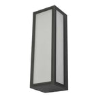 Arham Simple LED Outdoor Wall Light In Grey Finish With Frosted Panels IP65 ARH2139
