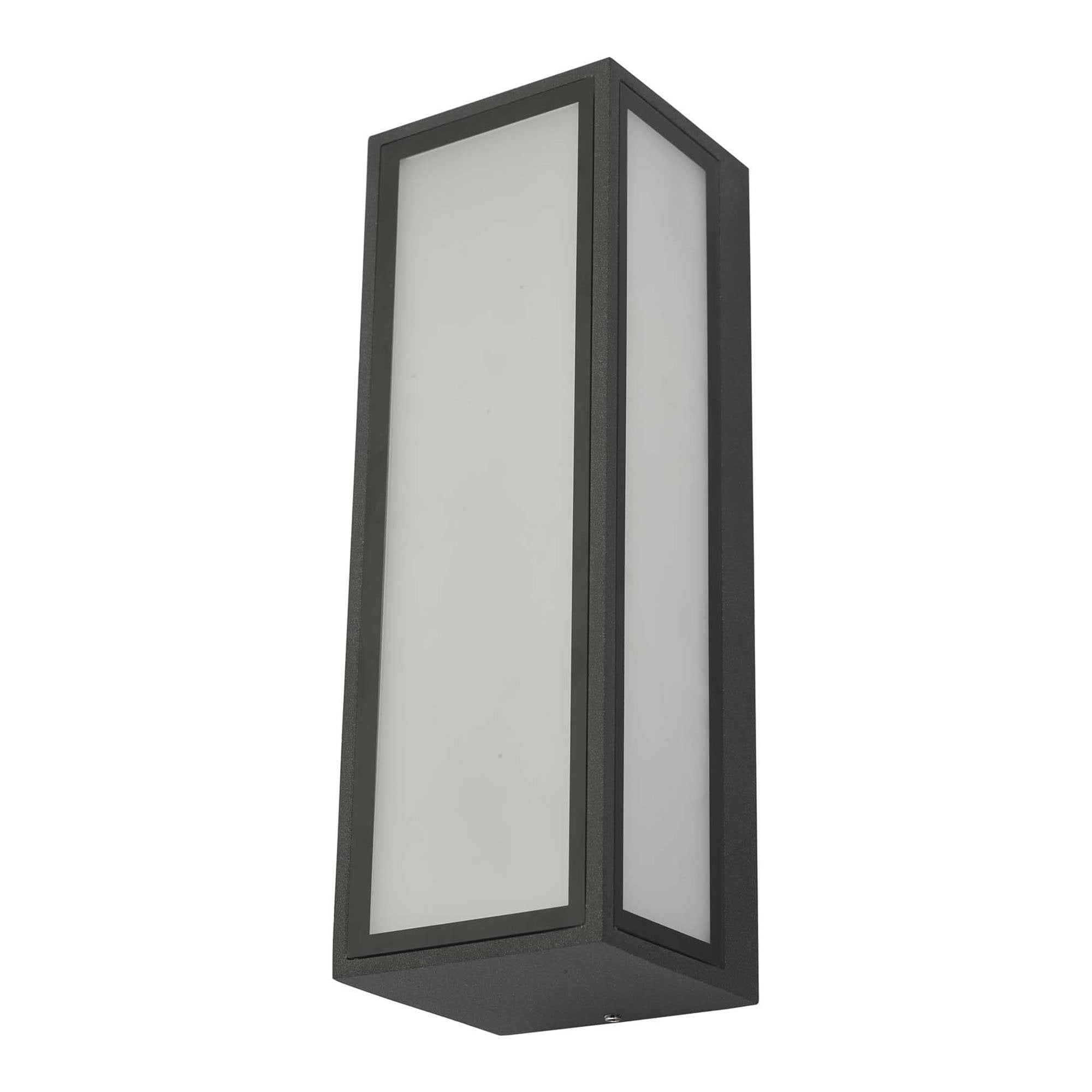 Arham Simple LED Outdoor Wall Light In Grey Finish With Frosted Panels IP65 ARH2139
