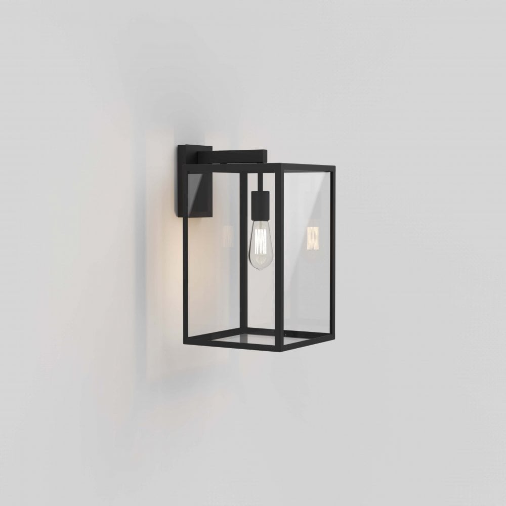 Box Lantern Wall Light In Textured Black Finish 1354007