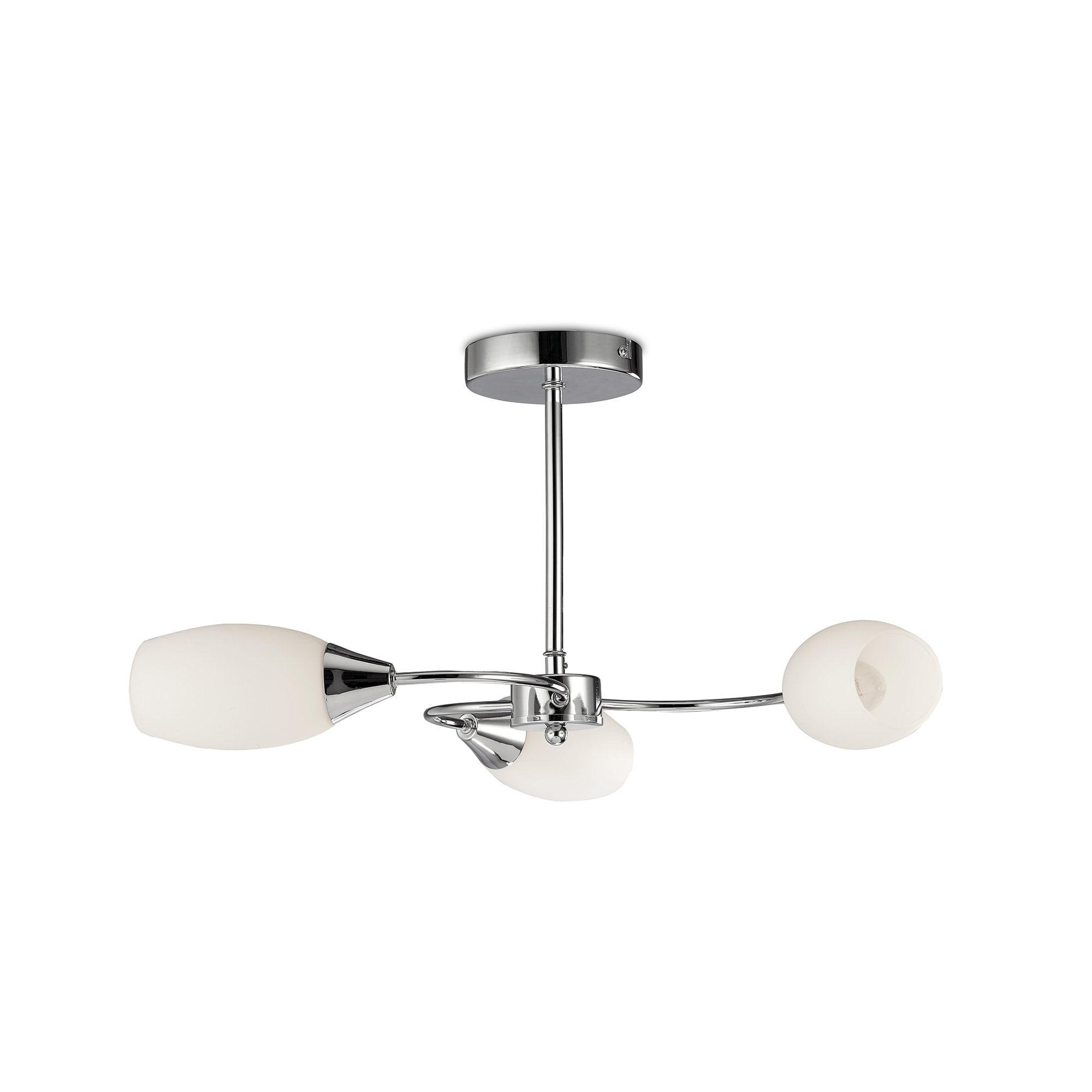 Denia 3 Light Semi Flush Ceiling Light In Chrome Finish D0028