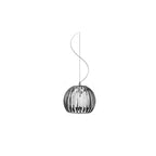 Arcada L Single Ceiling Pendant Light In Polished Chrome Finish With Smoked Shade AZ0477