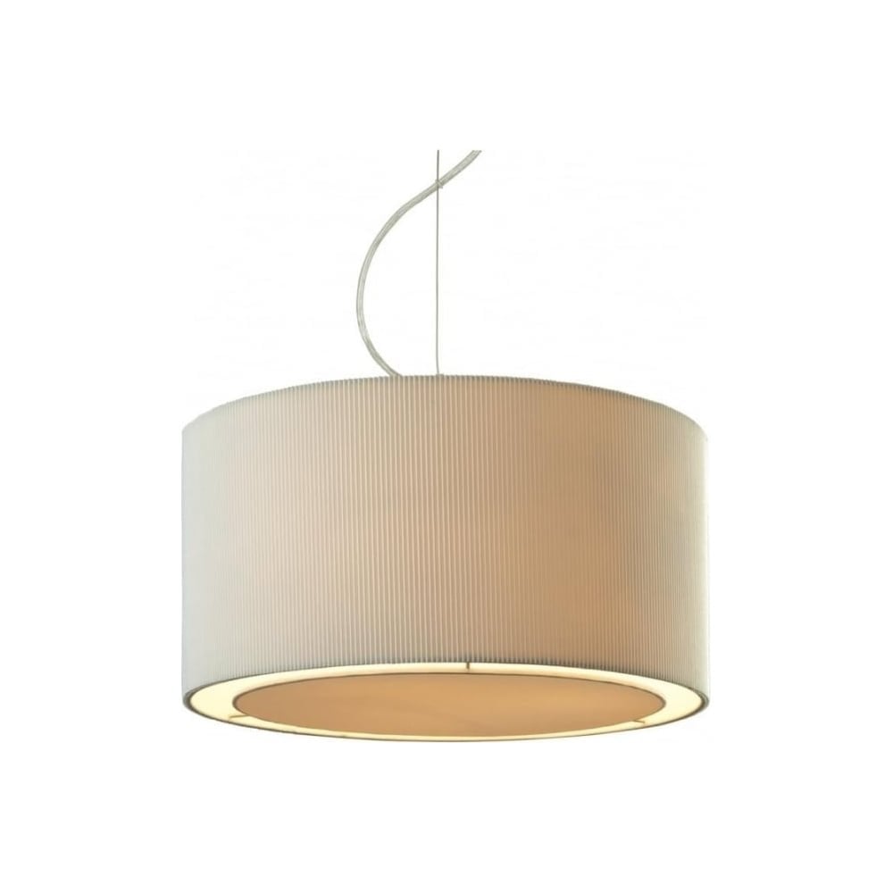 Clio Stylish 3 Light Ceiling Pendant Light With Cream Shade 8311CR