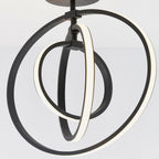 Avali Adjustable LED Semi Flush Ceiling Light In Matt Black Finish 80682