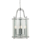 Ashley Traditional 4 Light Round Hall Ceiling Lantern, Polished Chrome