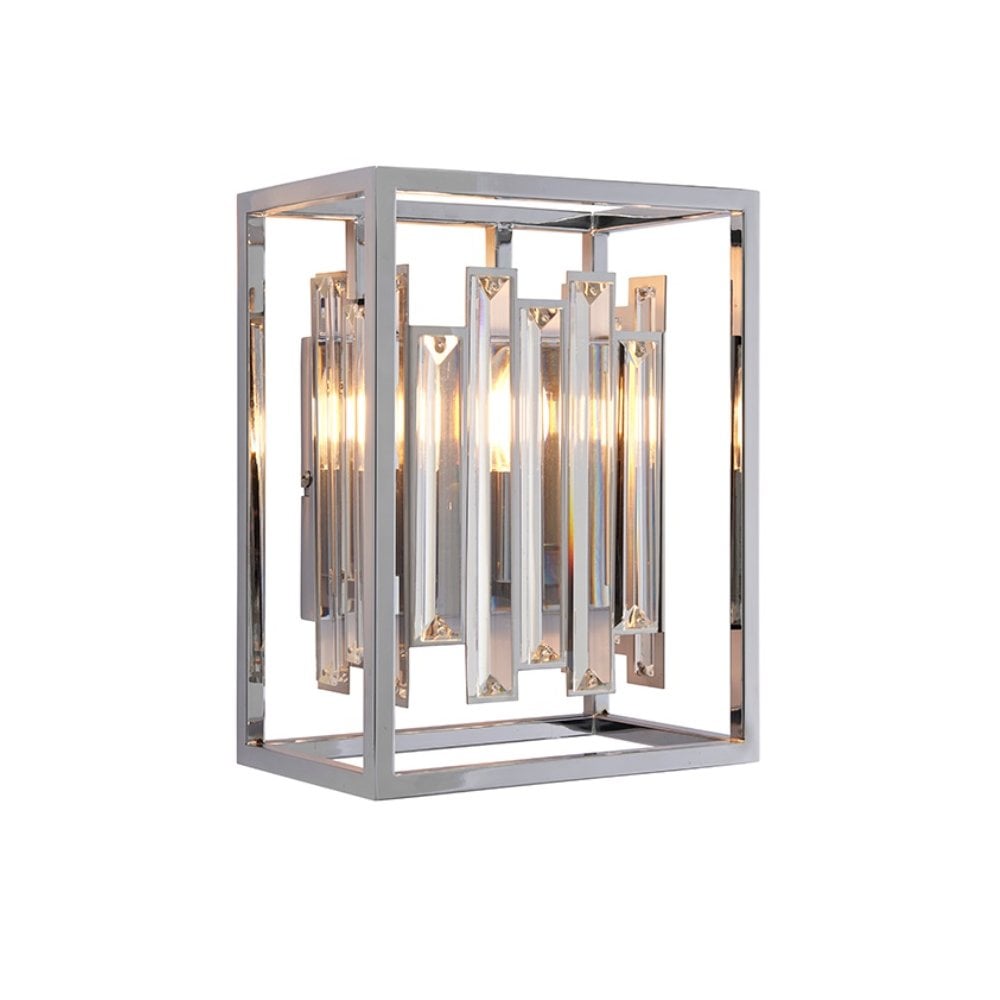Acadia Clear Crystal Wall Light In Polished Chrome Finish 81932