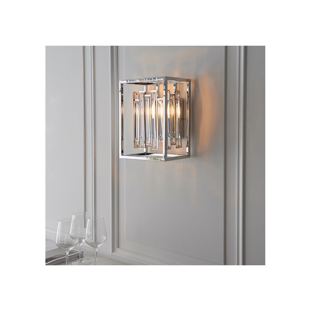 Acadia Clear Crystal Wall Light In Polished Chrome Finish 81932