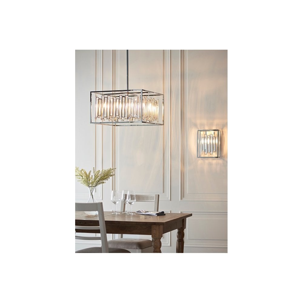 Acadia Clear Crystal Wall Light In Polished Chrome Finish 81932