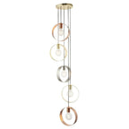 Hoop Modern 5 Light Ceiling Pendant In Brass, Nickel And Copper Finish 81923