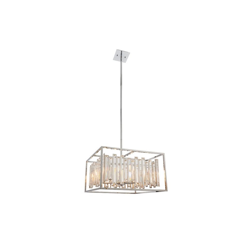 Acadia 6 Light Crystal Ceiling Pendant Light In Polished Chrome Finish 81931