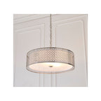 Cordero Stylish 3 Light Ceiling Pendant In Satin Nickel Finish With Glass Diffuser 81969