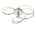 Eterne Modern LED 3 Light Semi Flush Ceiling Light In Polished Chrome Finish 81886