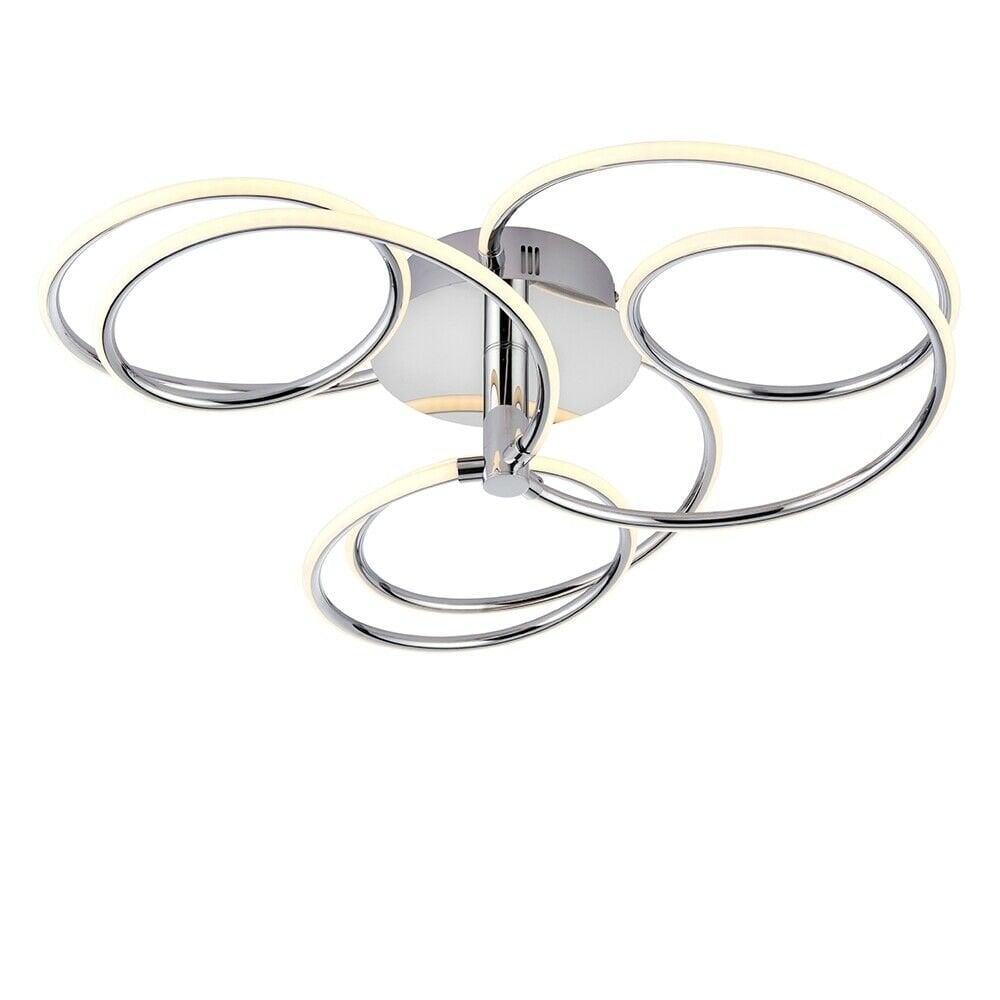 Eterne Modern LED 3 Light Semi Flush Ceiling Light In Polished Chrome Finish 81886