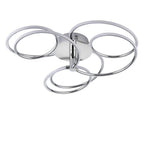 Eterne Modern LED 3 Light Semi Flush Ceiling Light In Polished Chrome Finish 81886