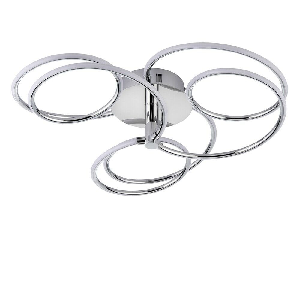 Eterne Modern LED 3 Light Semi Flush Ceiling Light In Polished Chrome Finish 81886