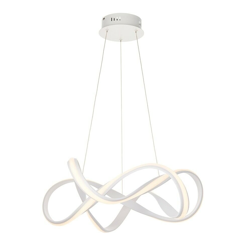 Synergy Modern Ceiling Pendant Light In Textured White Finish 81893
