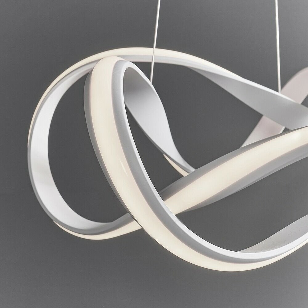 Synergy Modern Ceiling Pendant Light In Textured White Finish 81893