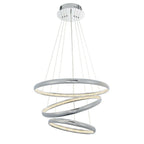 Ozias 3 Light Ceiling Pendant In Polished Chrome With Crystal Glass Diffuser 90292