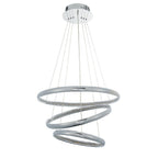 Ozias 3 Light Ceiling Pendant In Polished Chrome With Crystal Glass Diffuser 90292