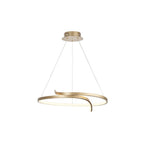 Rafe Modern Ceiling Pendant Light In Matt Brushed Gold Finish 90323