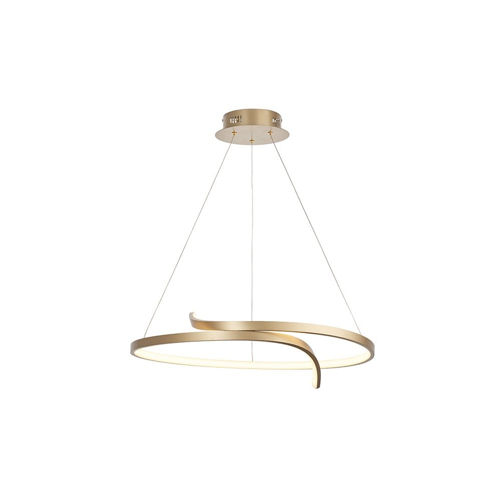 Rafe Modern Ceiling Pendant Light In Matt Brushed Gold Finish 90323