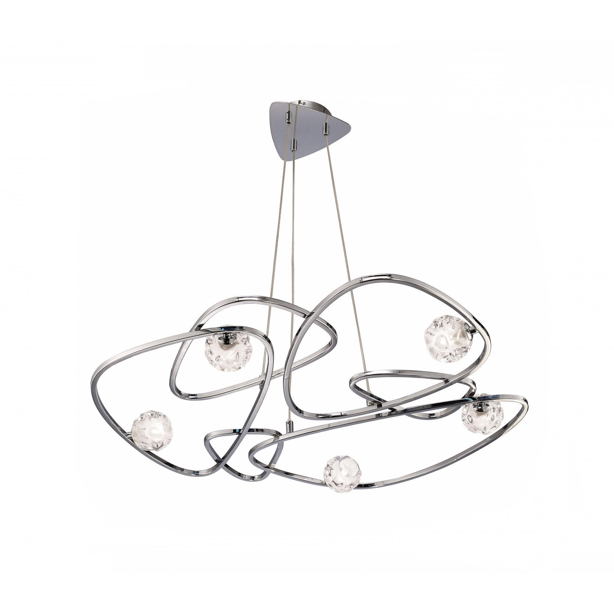 Lux Stylish 5 Light Ceiling Pendant In Polished Chrome Finish M5011