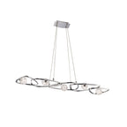 Lux Stylish 5 Light Linear Ceiling Pendant In Polished Chrome Finish M5012