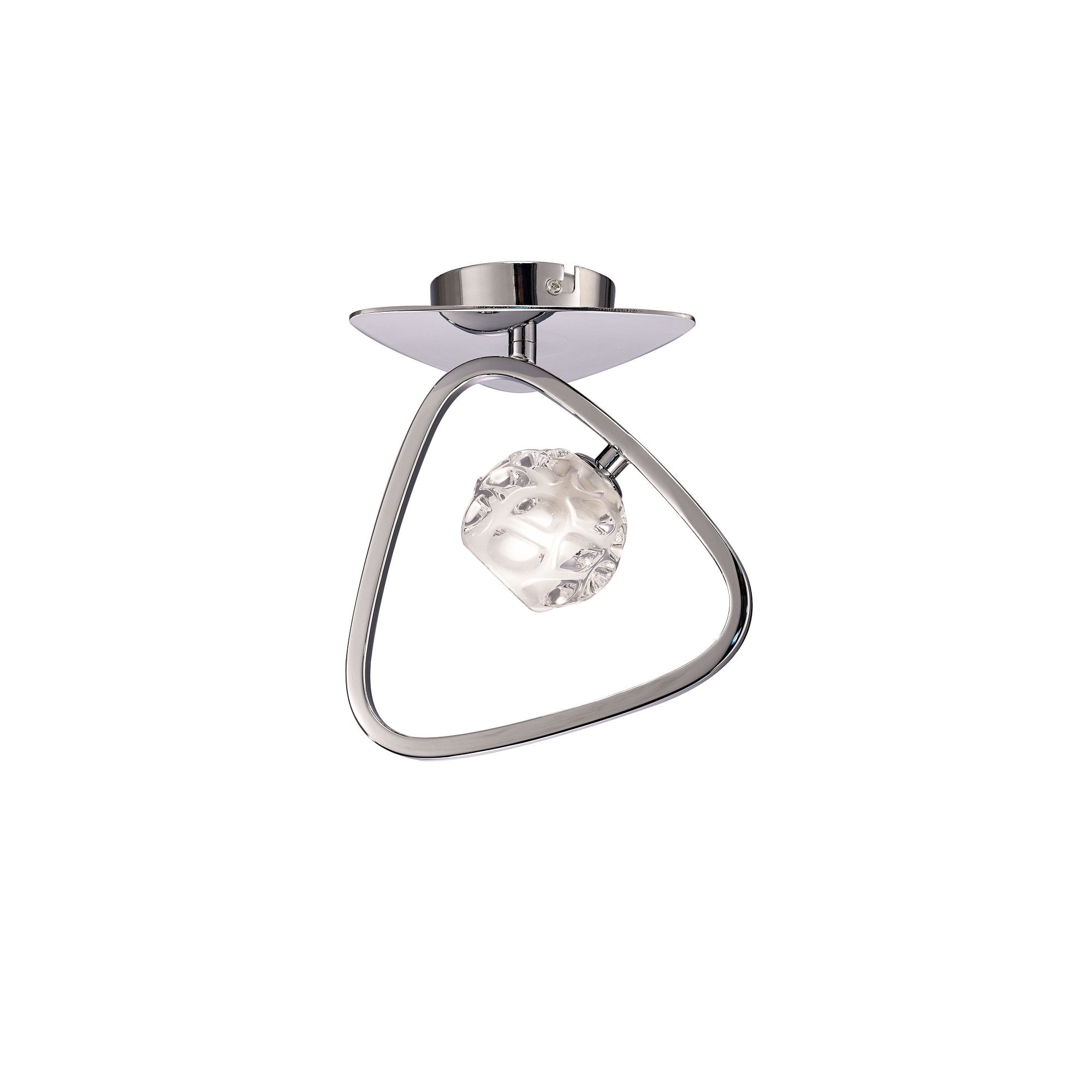 Lux Stylish Flush Ceiling Light In Polished Chrome Finish M5016